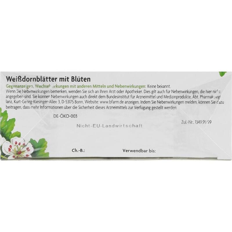 WEISSDORNBLÄTTER m.Blüten Arzneitee Bio Salus Fbtl
