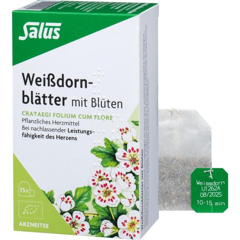 WEISSDORNBLÄTTER m.Blüten Arzneitee Bio Salus Fbtl