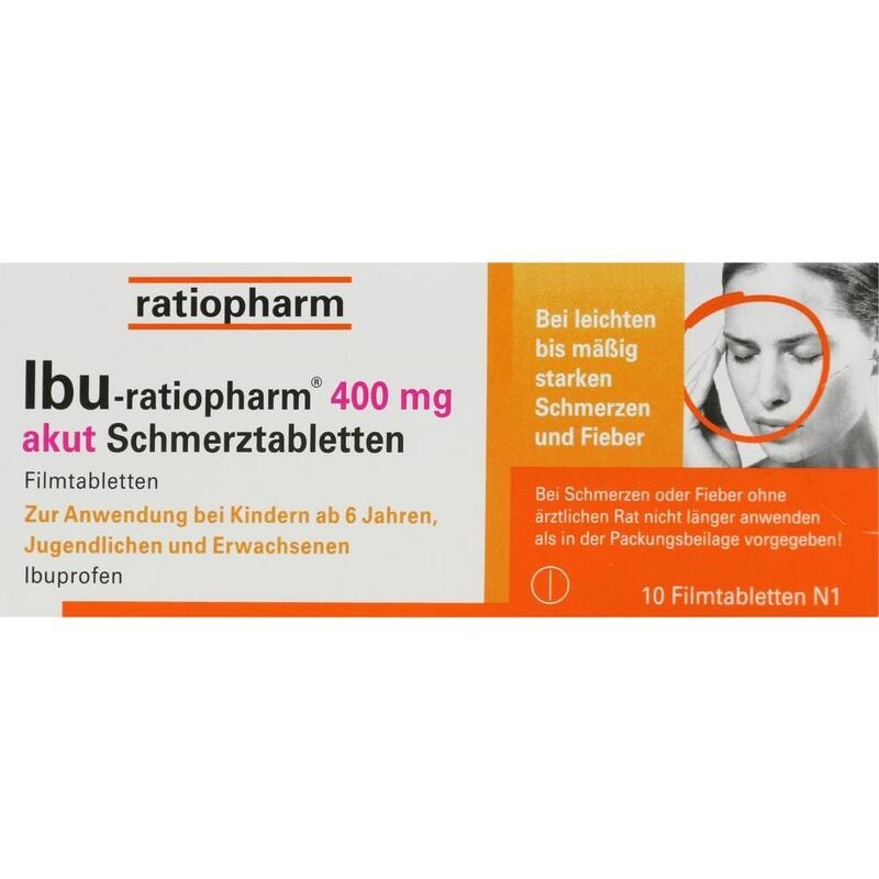 IBU-RATIOPHARM 400 mg akut Schmerztbl.Filmtabl.