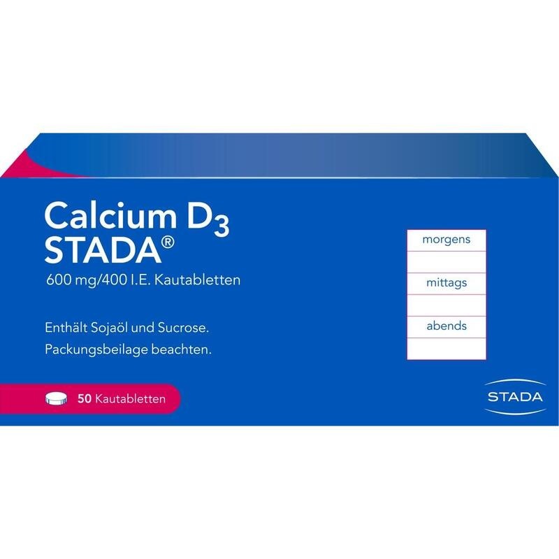 CALCIUM D3 STADA 600 mg/400 I.E. Kautabletten