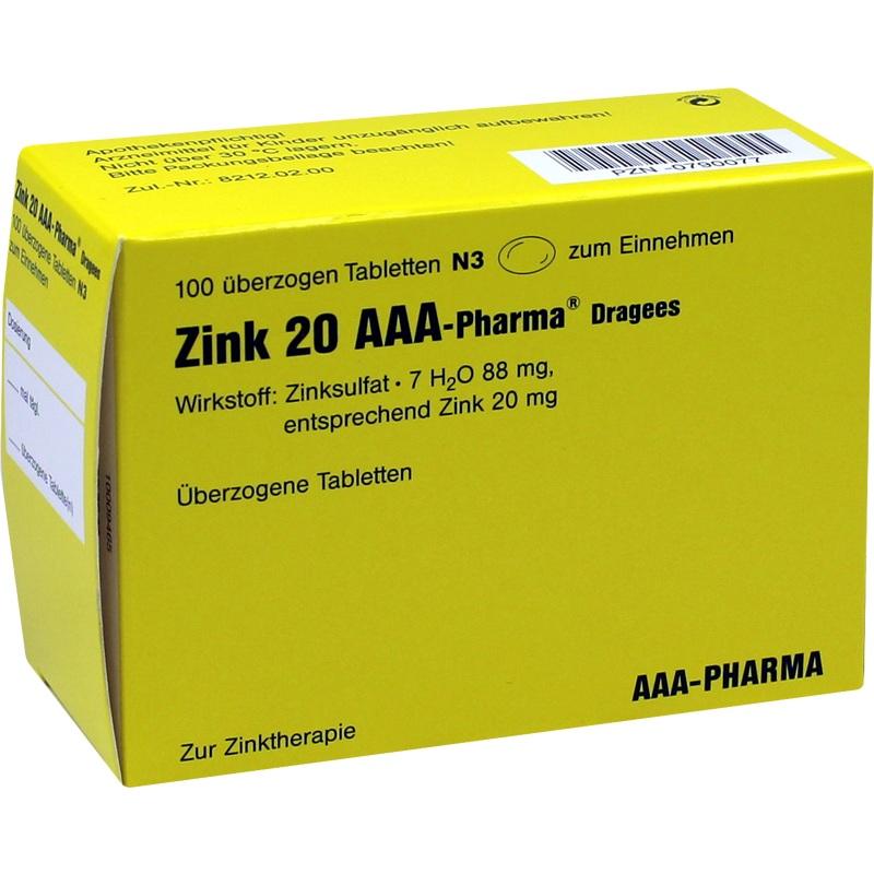 ZINK 20 AAA-Pharma Dragees