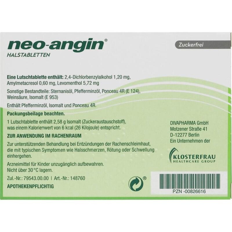 NEO-ANGIN Halstabletten zuckerfrei