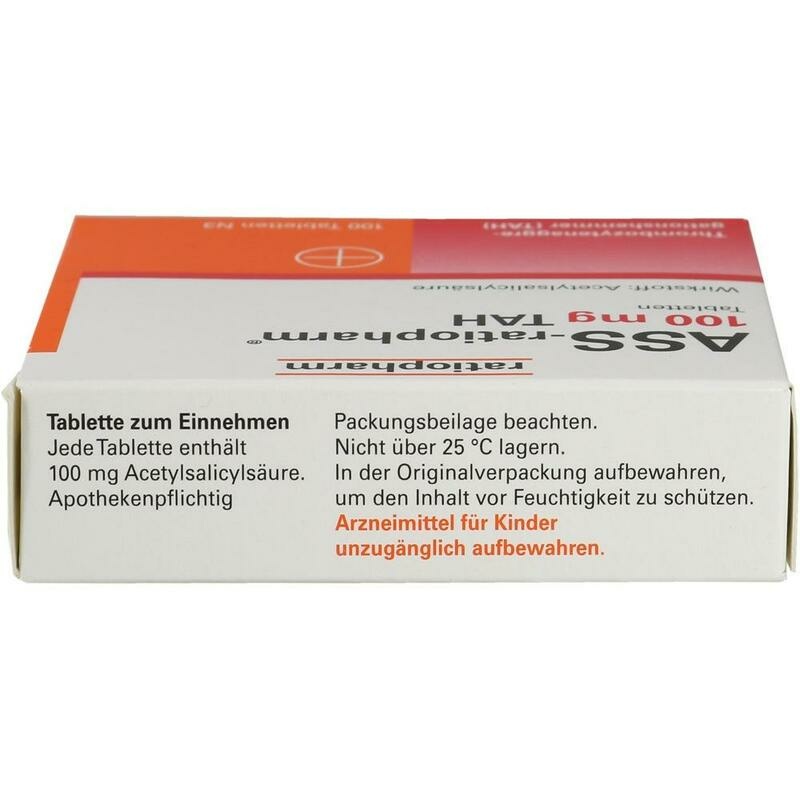 ASS-ratiopharm 100 mg TAH Tabletten
