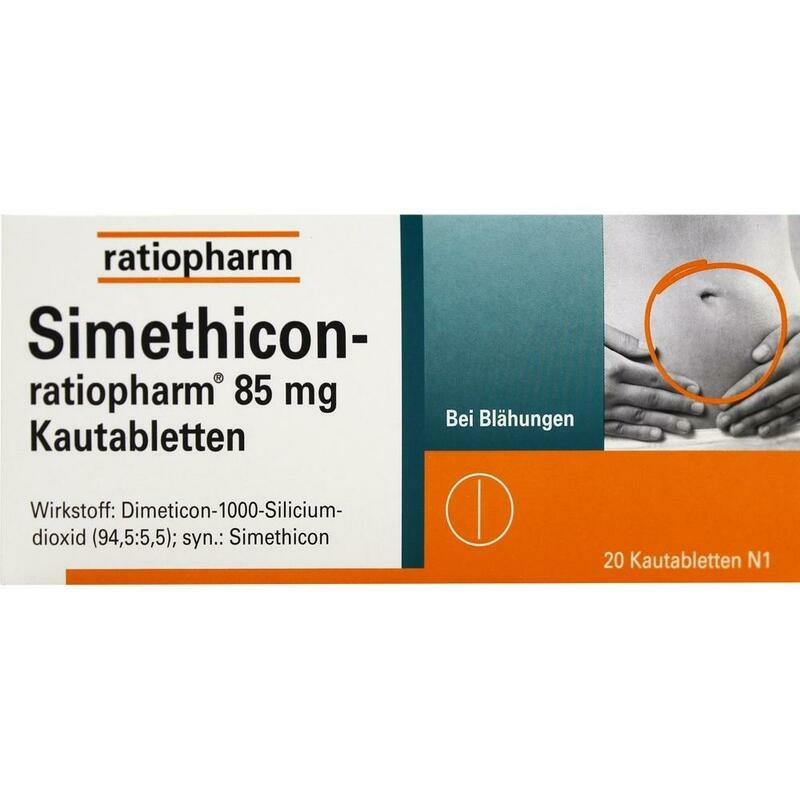 SIMETHICON-ratiopharm 85 mg Kautabletten