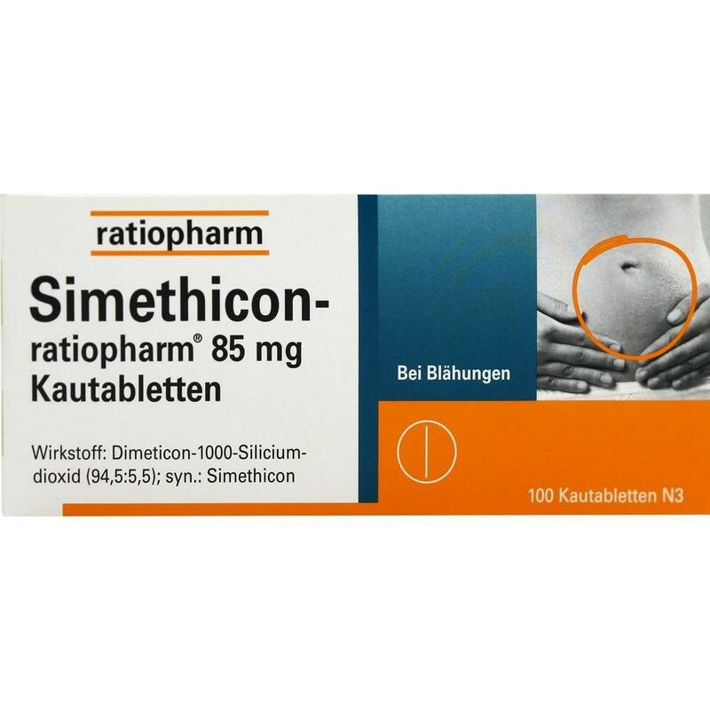 SIMETHICON-ratiopharm 85 mg Kautabletten