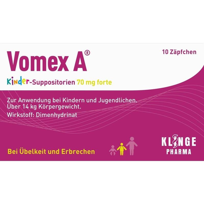 VOMEX A Kinder-Suppositorien 70 mg forte