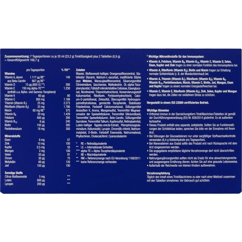 ORTHOMOL Immun Trinkfläschchen/Tabl.Kombipack.