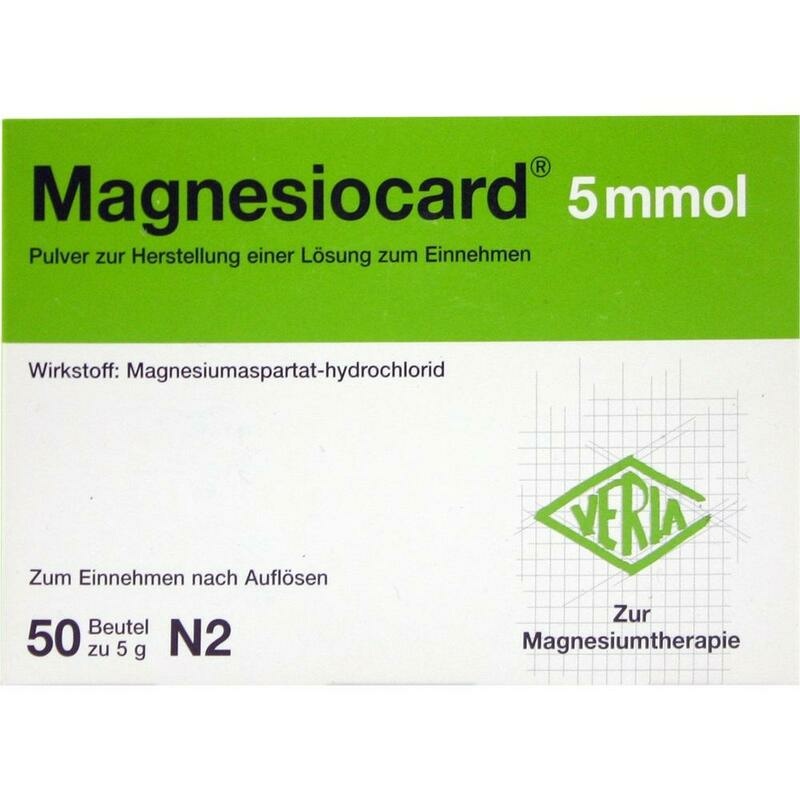 MAGNESIOCARD 5 mmol Plv.z.Her.e.Lsg.z.Einnehmen