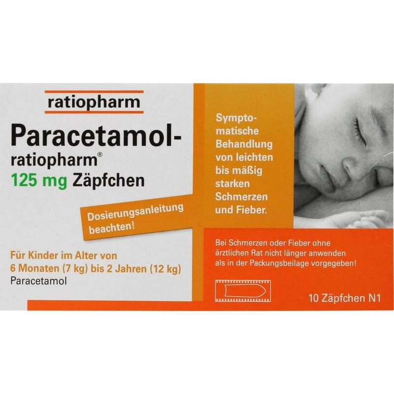 PARACETAMOL-ratiopharm 125 mg Zäpfchen
