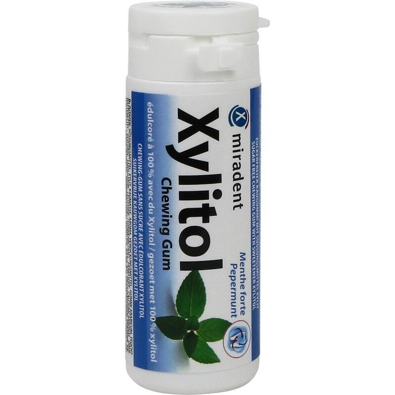 MIRADENT Xylitol Chewing Gum Minze