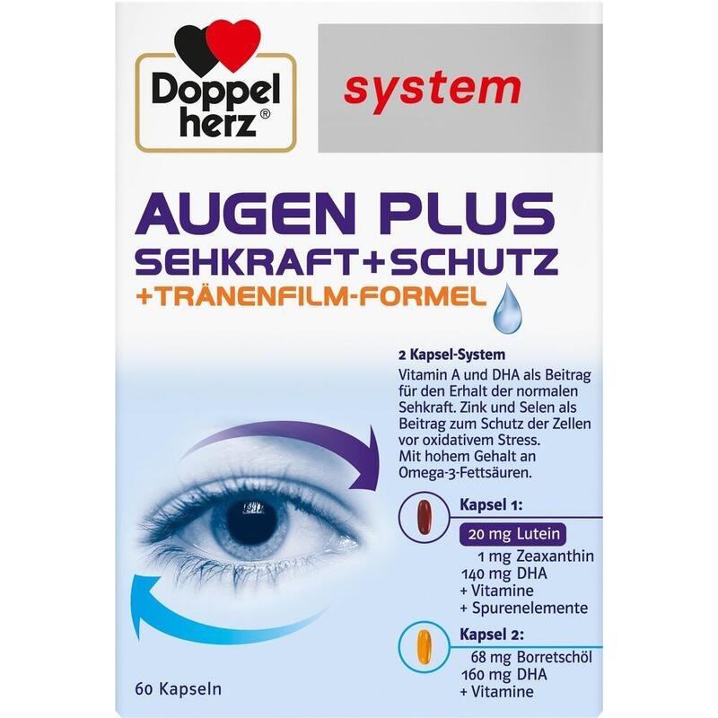 DOPPELHERZ Augen plus Sehkraft+Schutz system Kaps.
