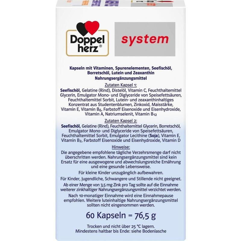 DOPPELHERZ Augen plus Sehkraft+Schutz system Kaps.
