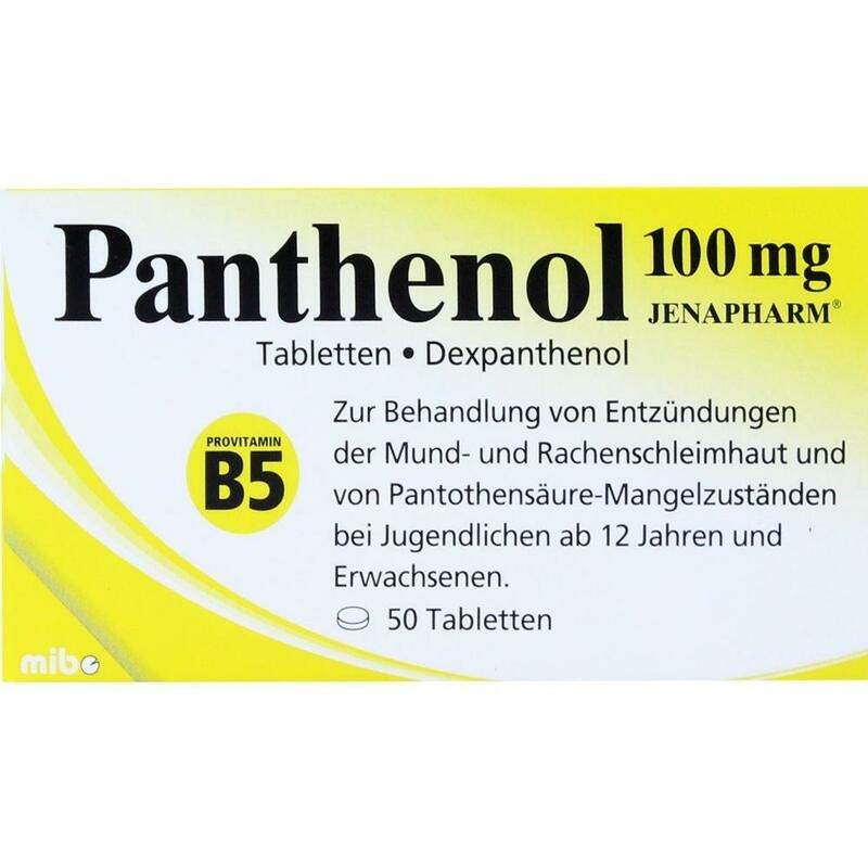 PANTHENOL 100 mg Jenapharm Tabletten