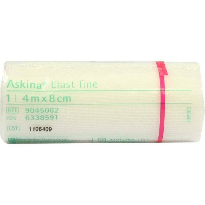 ASKINA Elast Fine Binde 8 cmx4 m cellophaniert