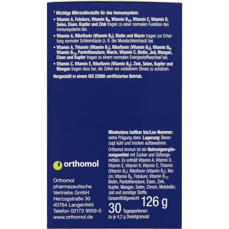 ORTHOMOL Immun Direktgranulat Orange