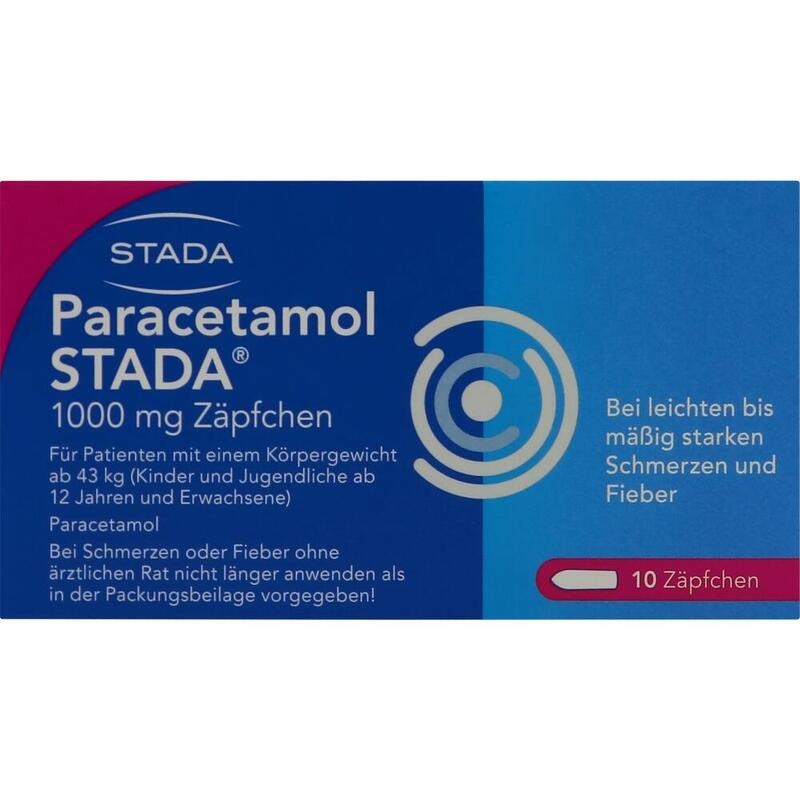 PARACETAMOL STADA 1000 mg Zäpfchen