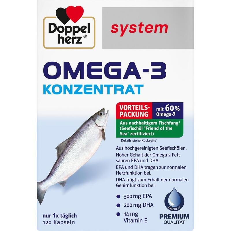 DOPPELHERZ Omega-3 Konzentrat system Kapseln