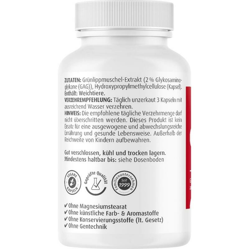 GRÜNLIPPMUSCHEL MIT 2% GAG u.27% Omega-3-Fettsäure