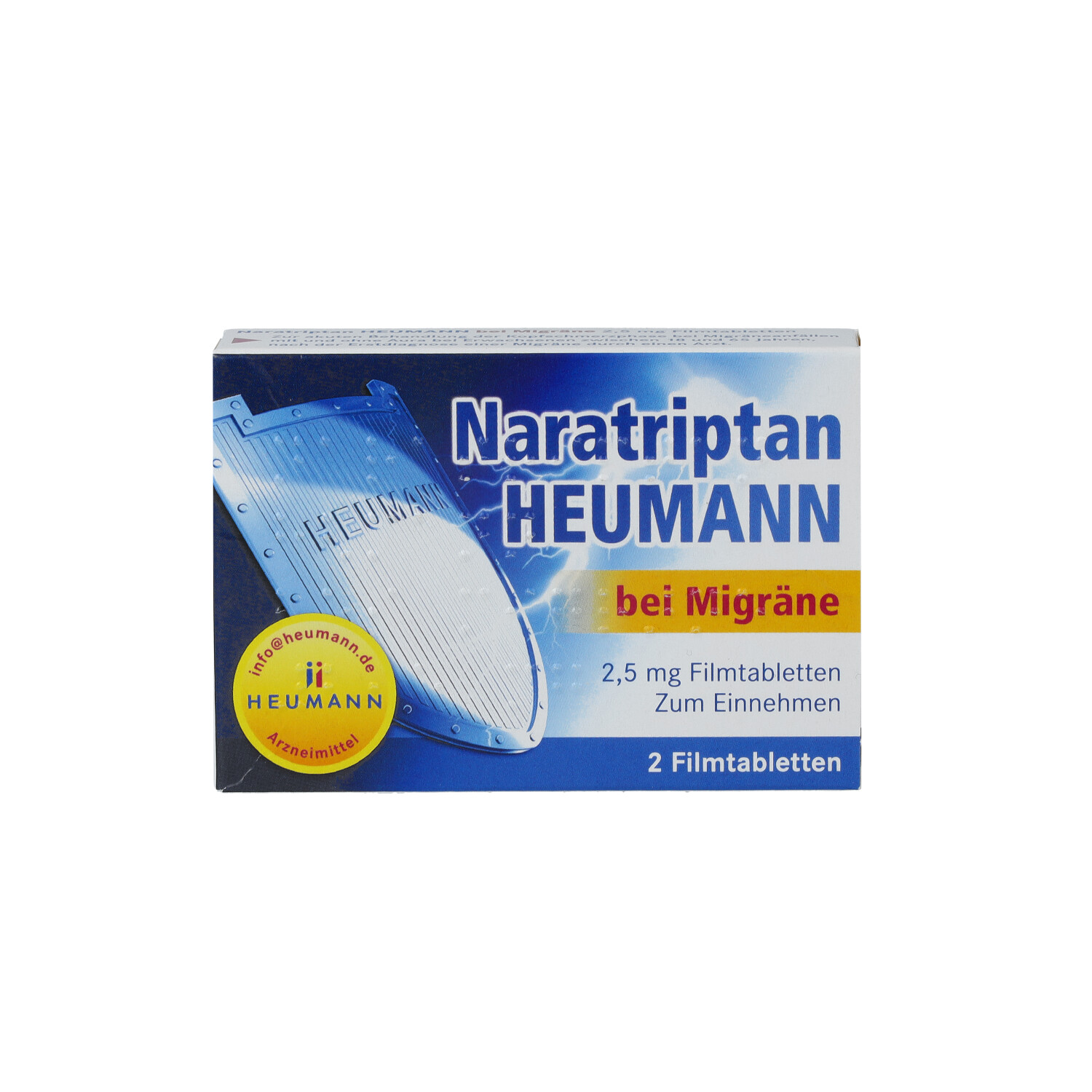 NARATRIPTAN Heumann bei Migräne 2,5 mg Filmtabl.