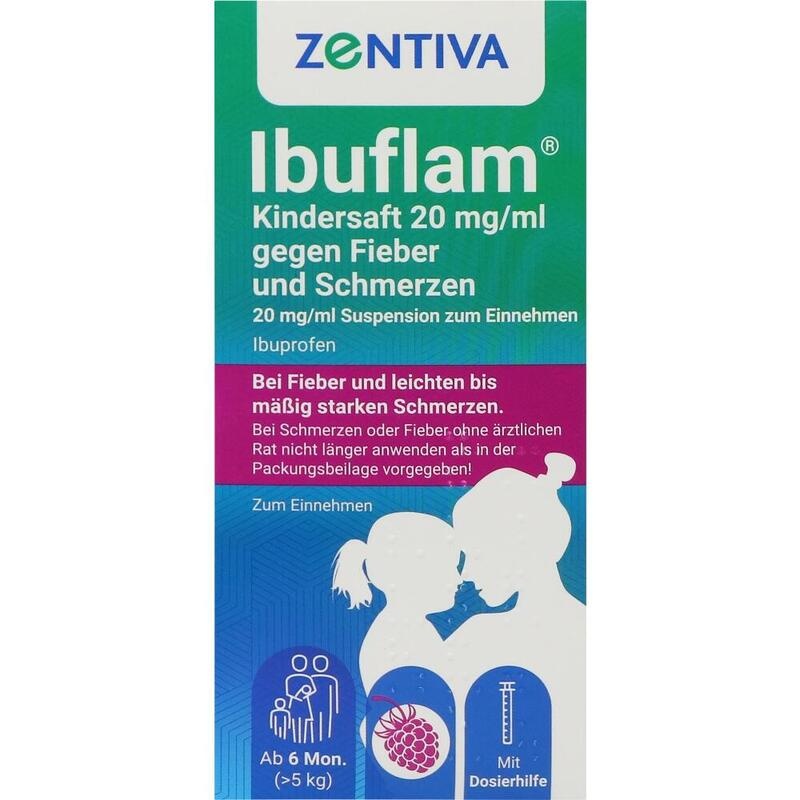 IBUFLAM Kindersaft 20mg/ml gegen Fieber u.Schmerz.