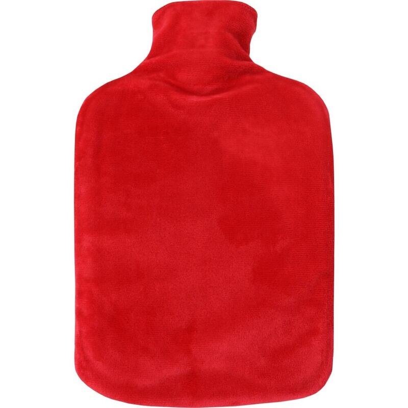 WÄRMFLASCHE 1,5 l mit Bezug rot