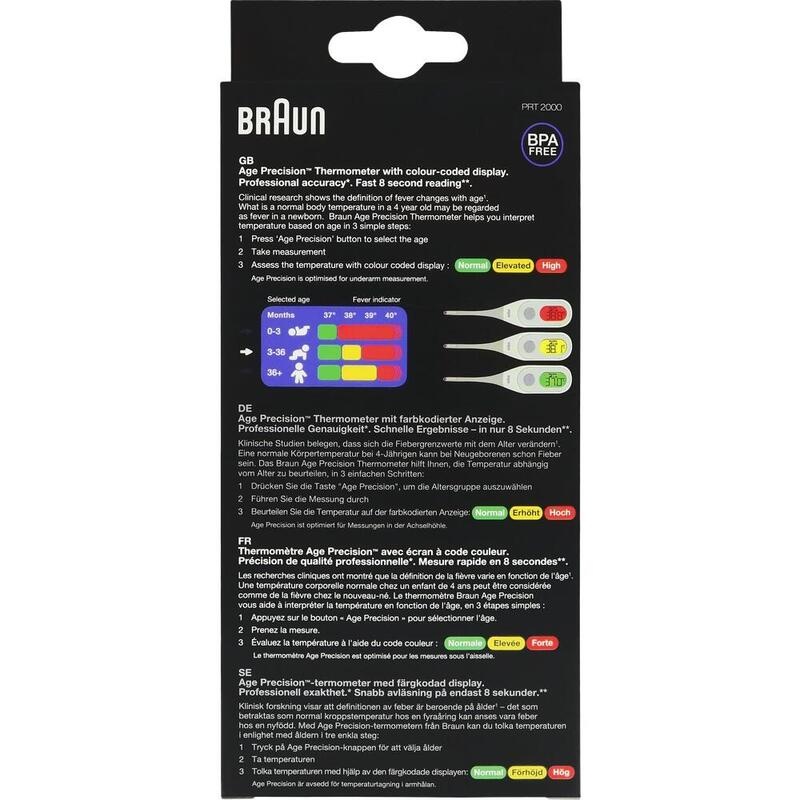 BRAUN THERMOMETER digital AgePrecision PRT2000