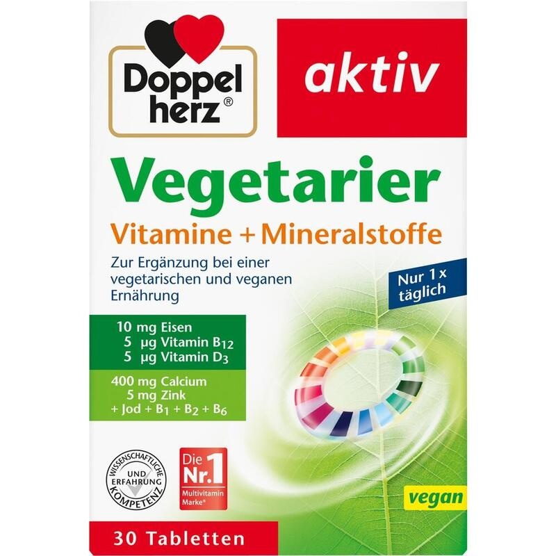 DOPPELHERZ Vegetarier Vitamine+Mineralstoffe aktiv