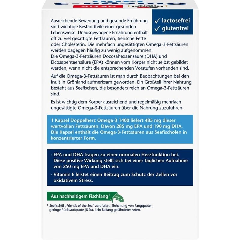 DOPPELHERZ Omega-3 1.400 Kapseln