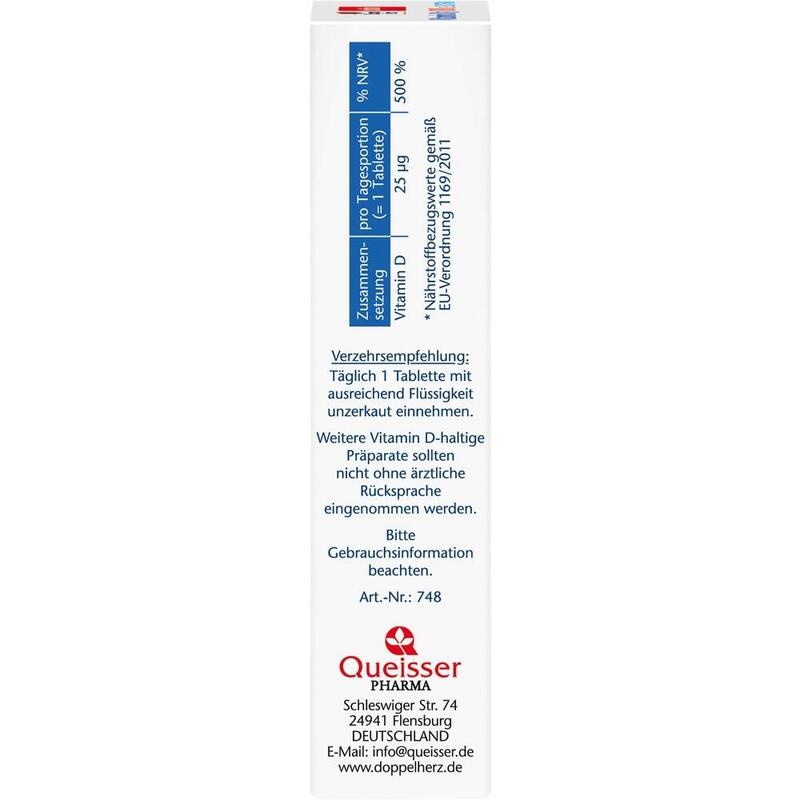 DOPPELHERZ Vitamin D3 1000 I.E. EXTRA Tabletten