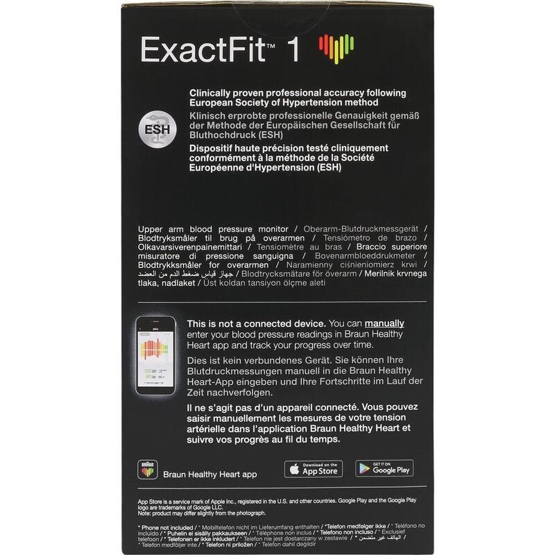 BRAUN BLUTDRUCKMESSGERÄT ExactFit1 Oberarm BUA5000