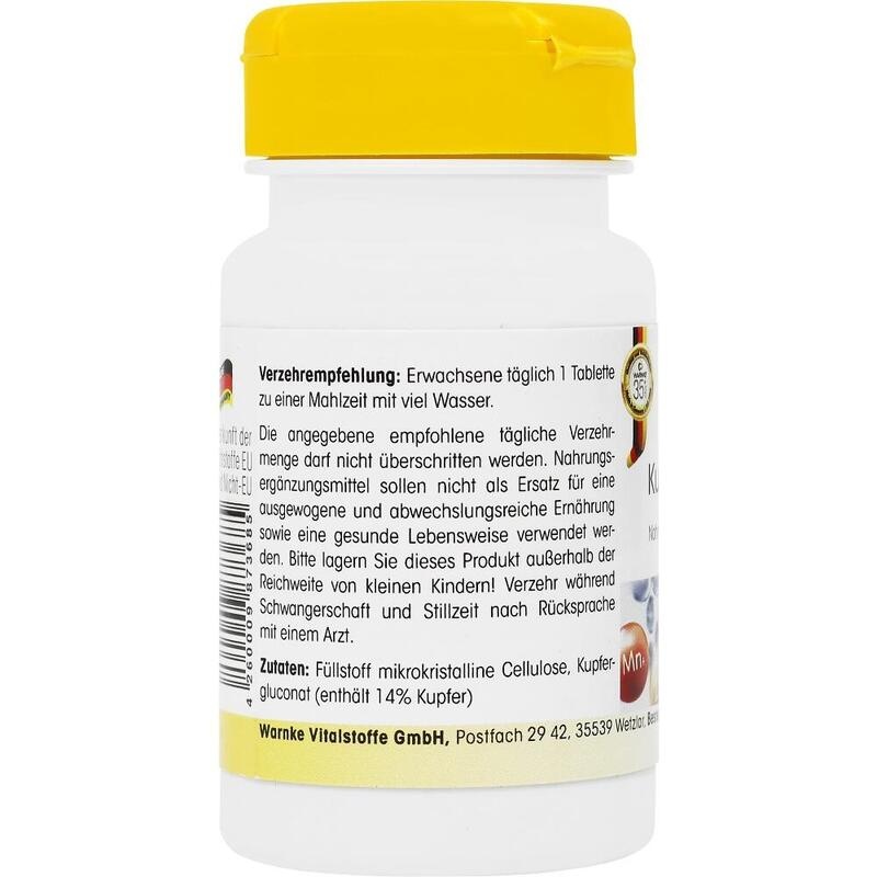 KUPFER 2 mg aus Kupfergluconat Tabletten
