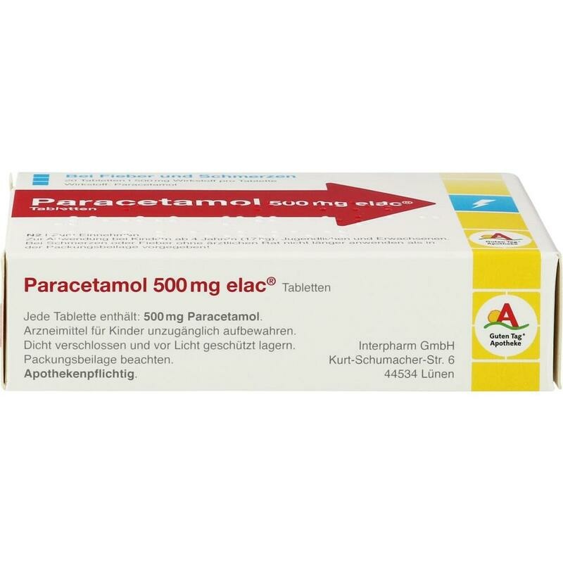 PARACETAMOL 500 mg elac Tabletten