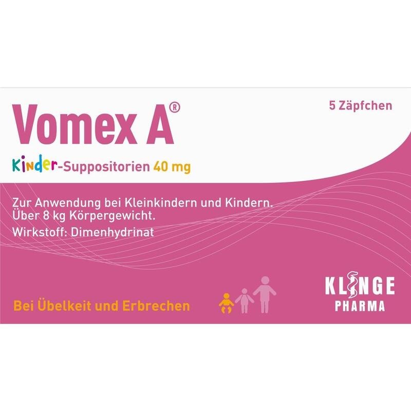 VOMEX A Kinder-Suppositorien 40 mg