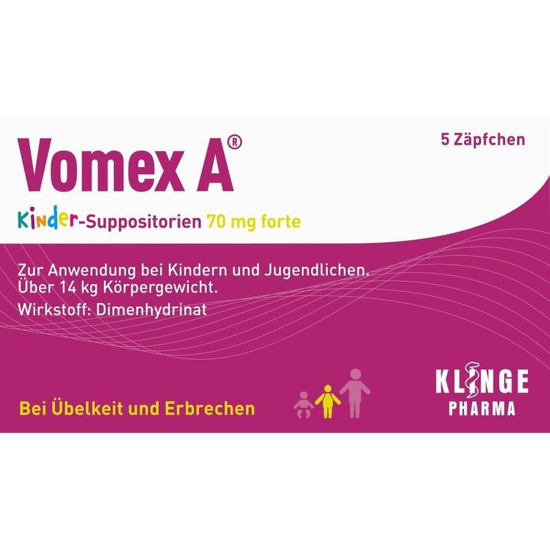 VOMEX A Kinder-Suppositorien 70 mg forte