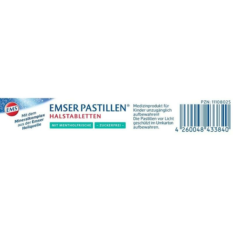EMSER Pastillen mit Mentholfrische zuckerfrei