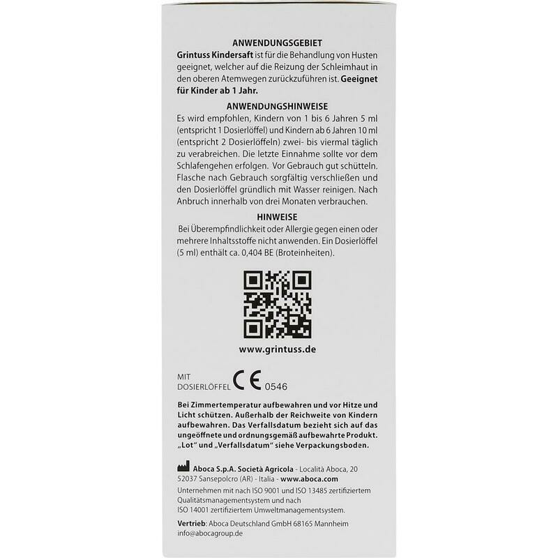 GRINTUSS Kindersaft mit Poliresin