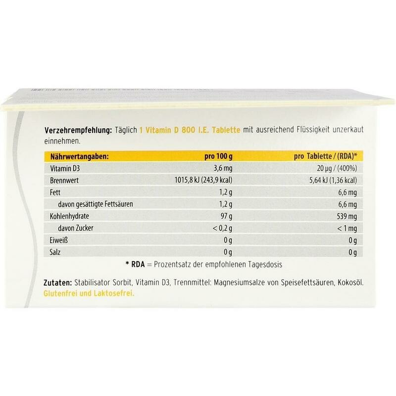 VITAMIN D3 800 freefrom Tabletten