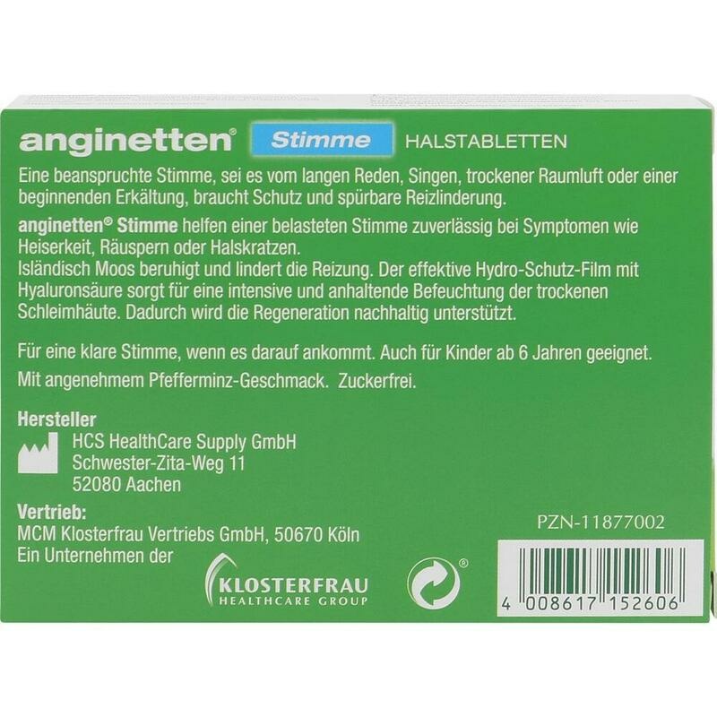 ANGINETTEN Stimme Lutschtabletten