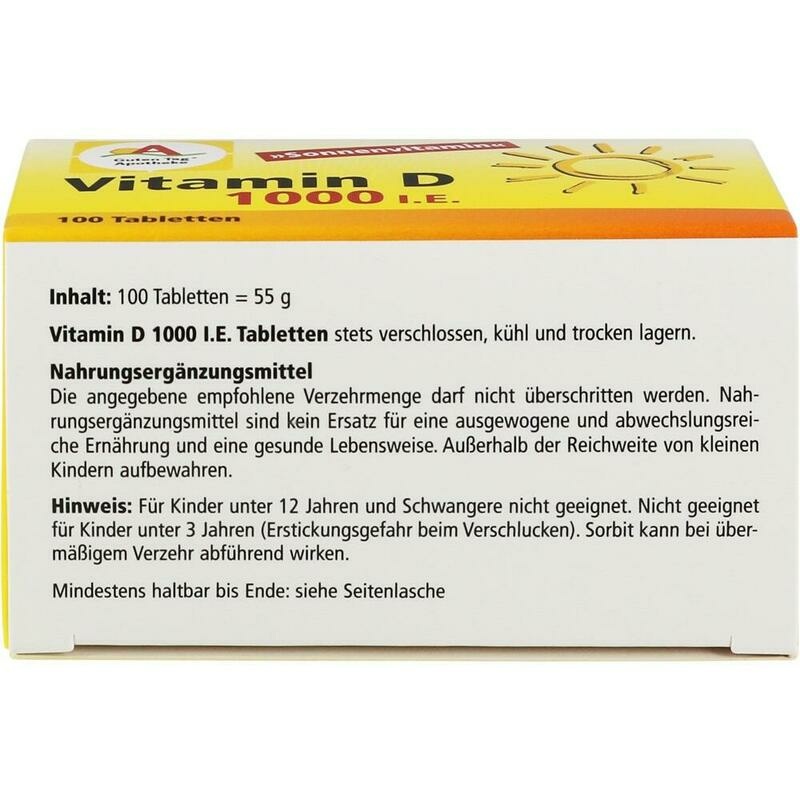 GUTEN TAG Apotheke Vitamin D 1000 I.E. Tabletten