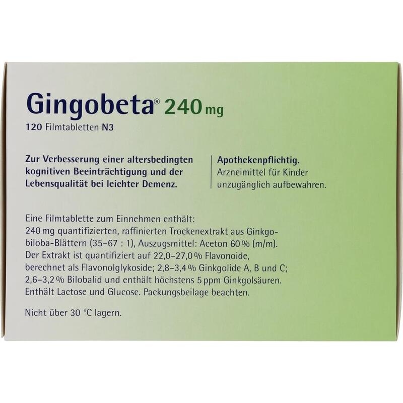 GINGOBETA 240 mg Filmtabletten