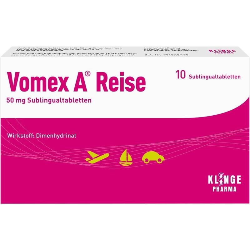 VOMEX A Reise 50 mg Sublingualtabletten