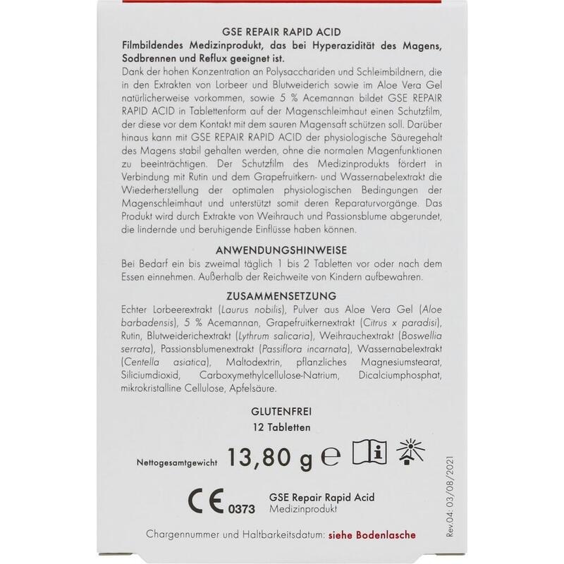 GSE Repair Rapid Acid Tabletten