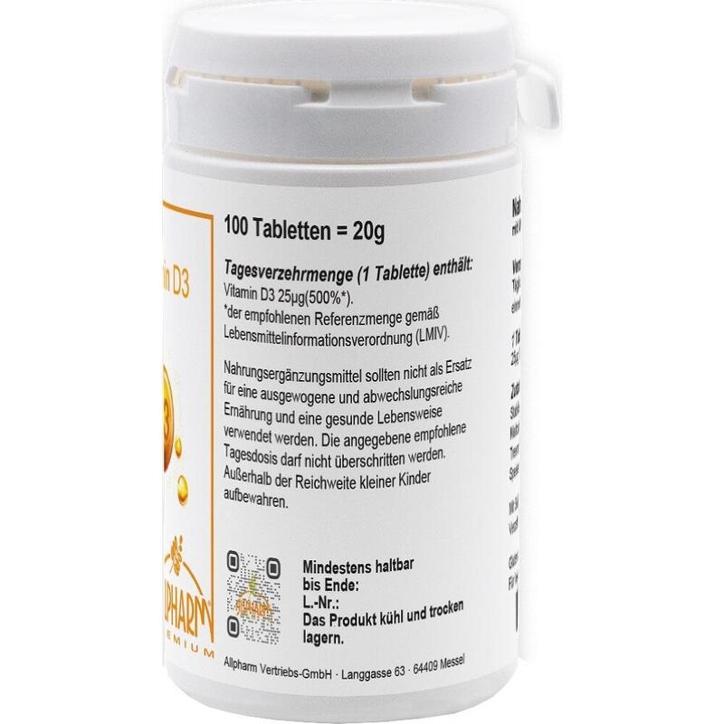 VITAMIN D3 1000 I.E. Allpharm Premium Tabletten