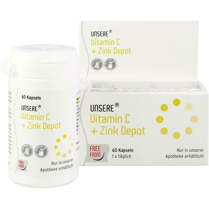 UNSERE Vitamin C/Zink 300/10 freefrom Kapseln