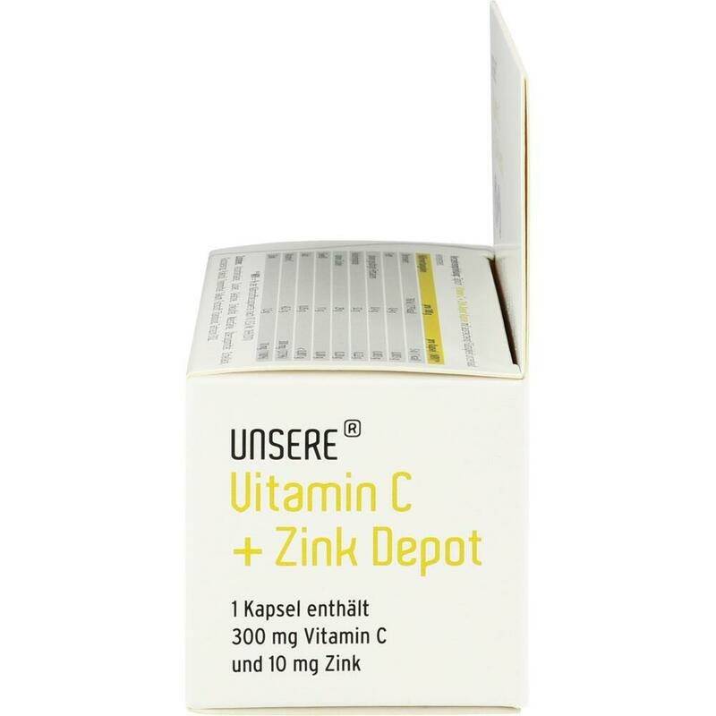 UNSERE Vitamin C/Zink 300/10 freefrom Kapseln