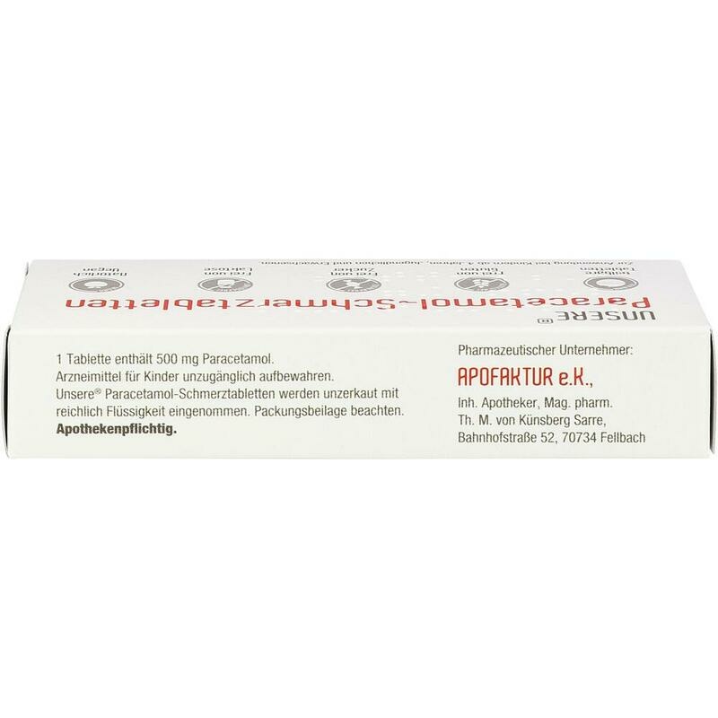 UNSERE Paracetamol Schmerztabletten