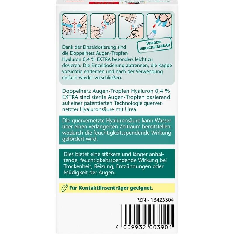 DOPPELHERZ Augen-Tropfen Hyaluron 0,4% Extra