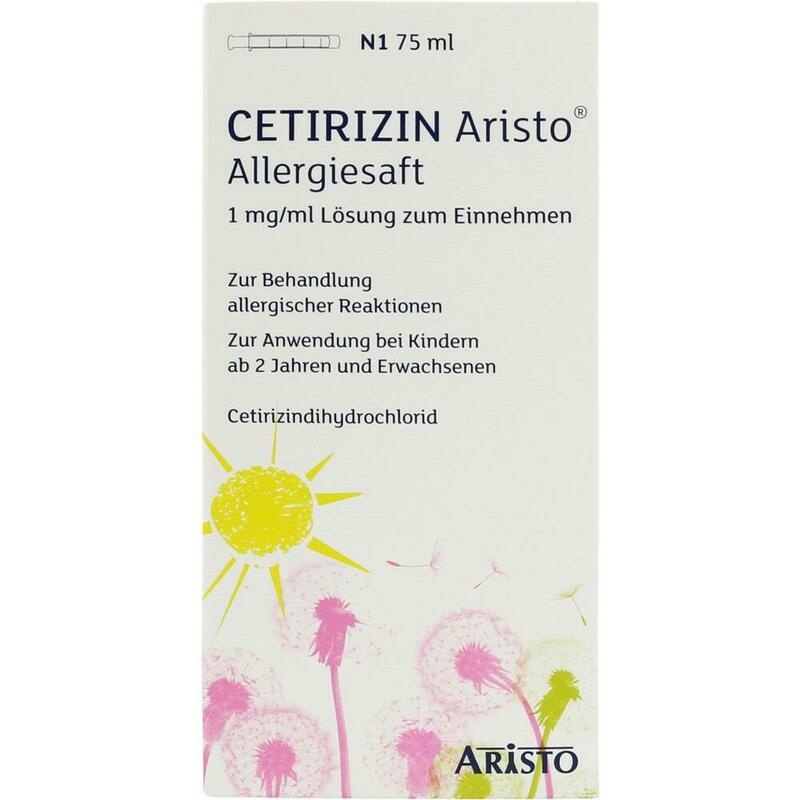 CETIRIZIN Aristo Allergiesaft 1 mg/ml Lsg.z.Einn.