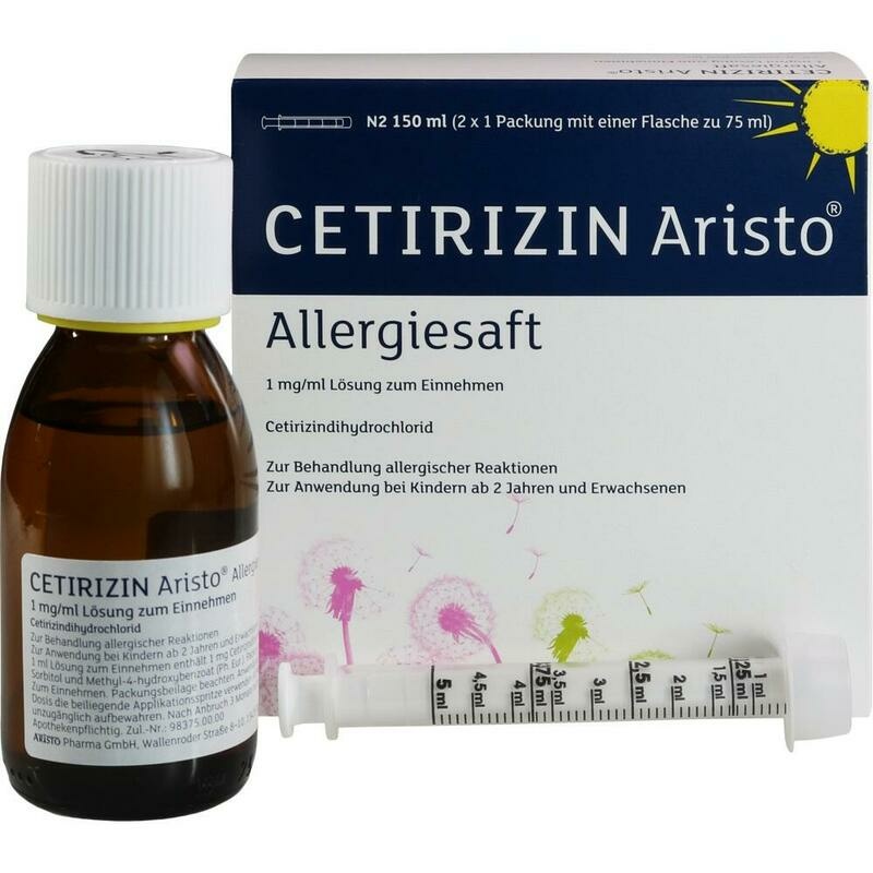 CETIRIZIN Aristo Allergiesaft 1 mg/ml Lsg.z.Einn.