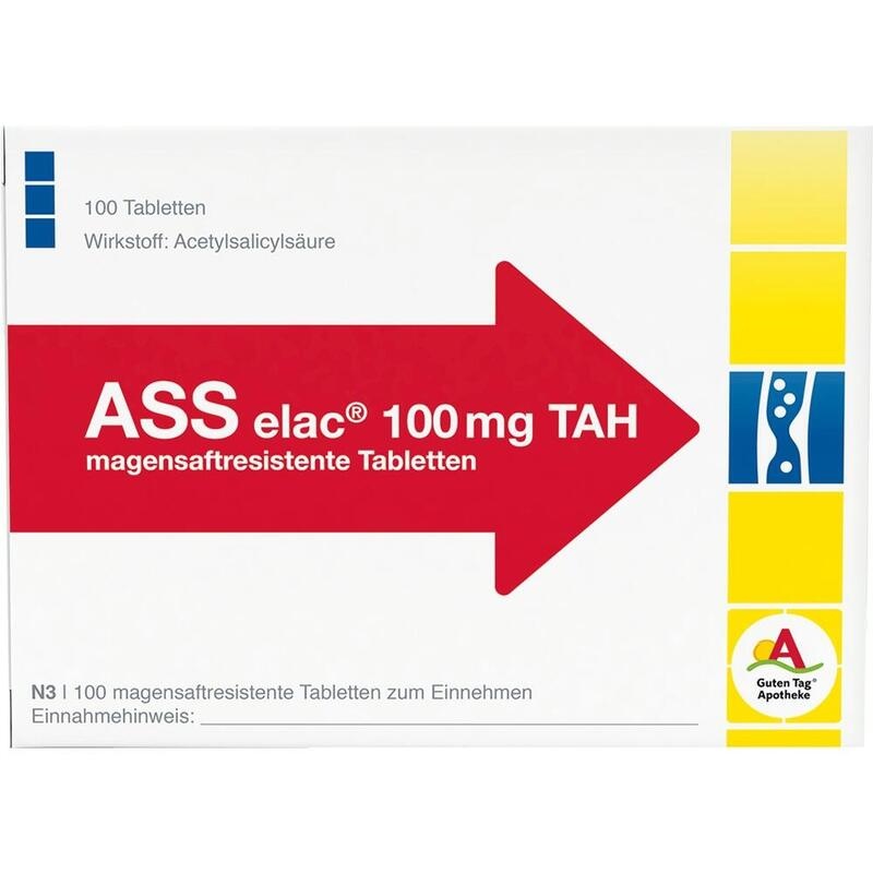 ASS elac 100 mg TAH magensaftresistente Tabletten